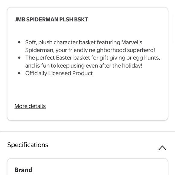 NWT Marvel Spider-Man Red Kids Costume Basket - Picture 5 of 6